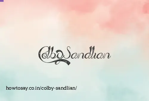 Colby Sandlian
