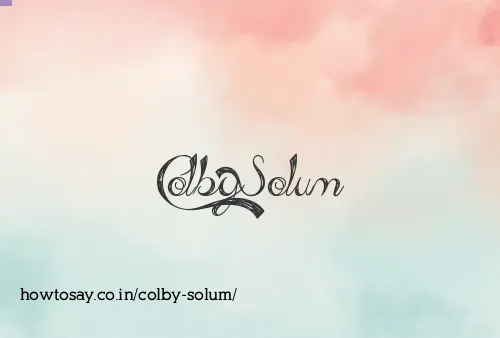 Colby Solum