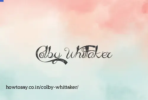 Colby Whittaker
