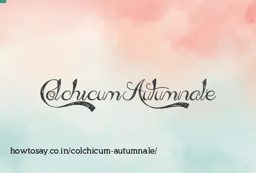 Colchicum Autumnale