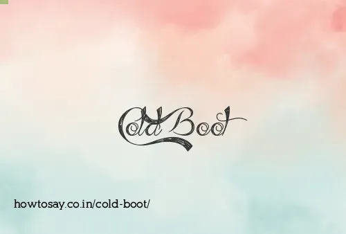 Cold Boot