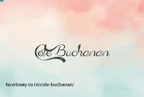 Cole Buchanan