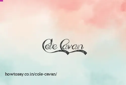 Cole Cavan