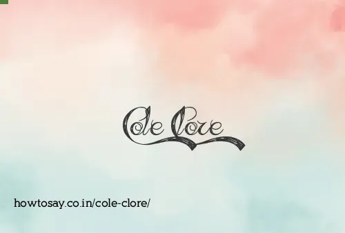 Cole Clore