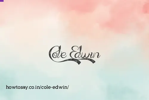 Cole Edwin