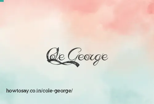 Cole George