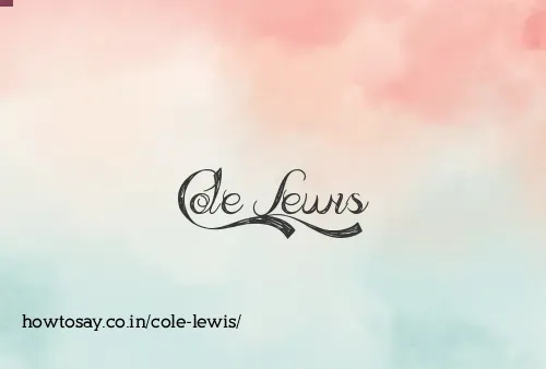 Cole Lewis