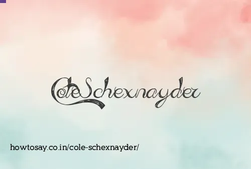 Cole Schexnayder