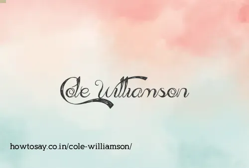 Cole Williamson