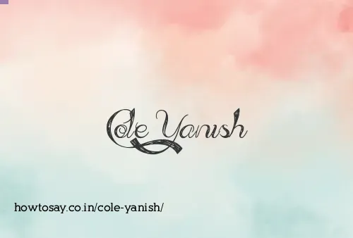 Cole Yanish