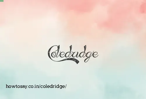 Coledridge