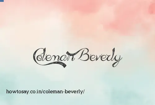 Coleman Beverly
