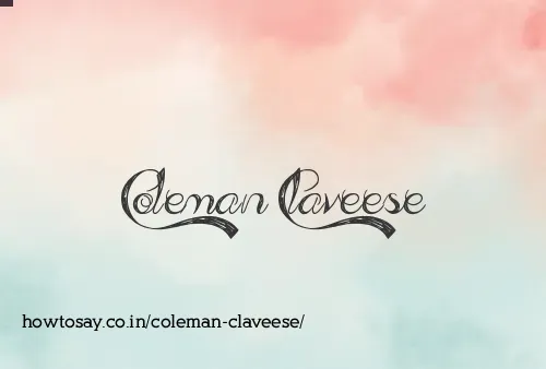 Coleman Claveese