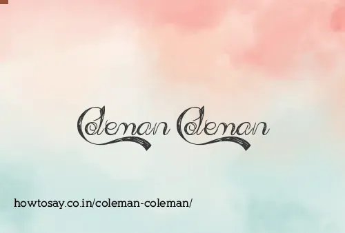 Coleman Coleman