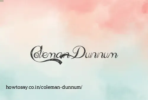 Coleman Dunnum