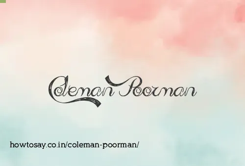 Coleman Poorman