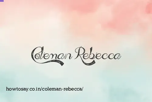 Coleman Rebecca