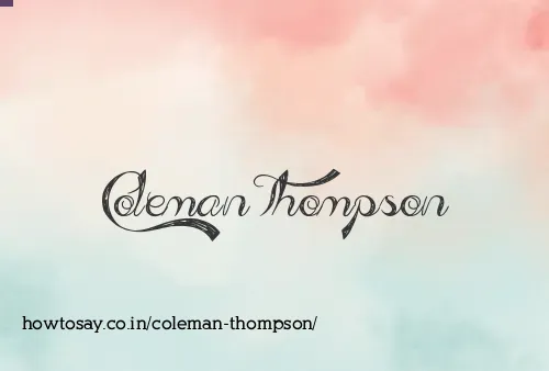 Coleman Thompson