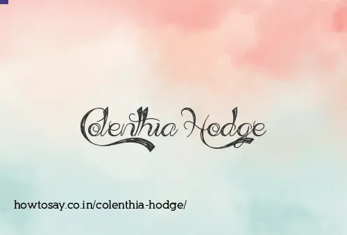 Colenthia Hodge