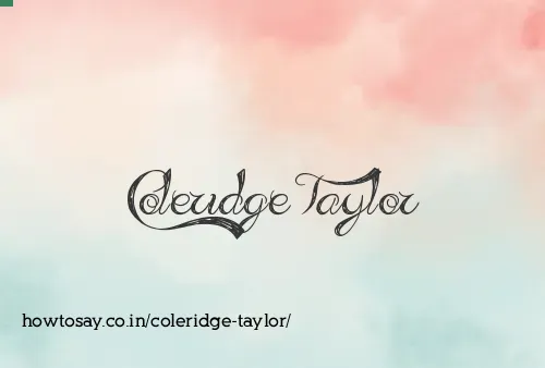 Coleridge Taylor