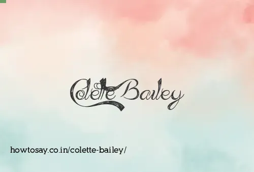 Colette Bailey