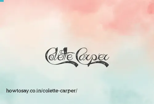 Colette Carper