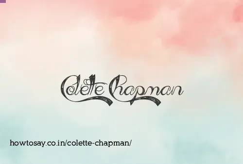 Colette Chapman
