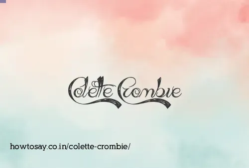 Colette Crombie