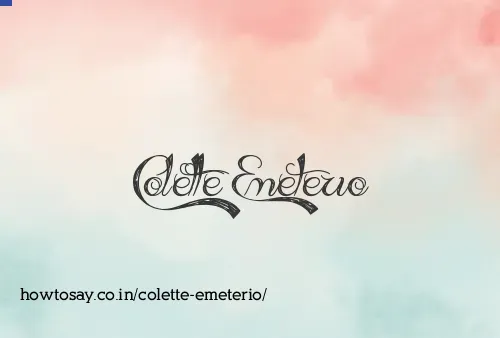 Colette Emeterio