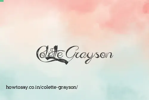 Colette Grayson