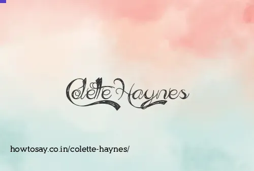Colette Haynes
