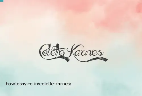 Colette Karnes