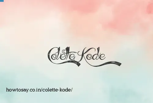 Colette Kode