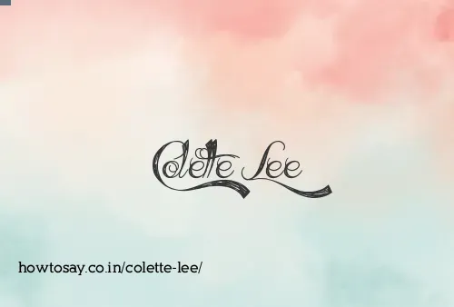 Colette Lee