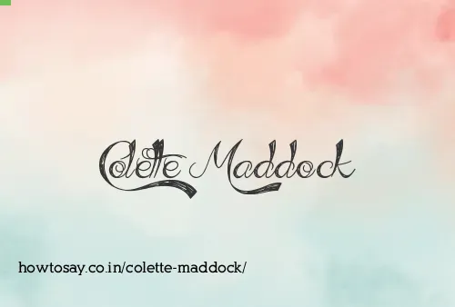 Colette Maddock