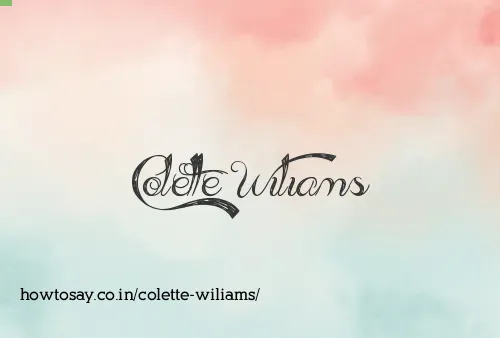 Colette Wiliams