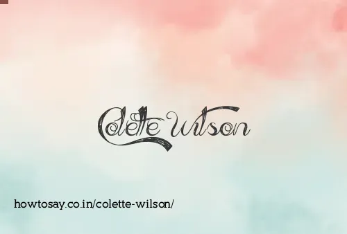 Colette Wilson