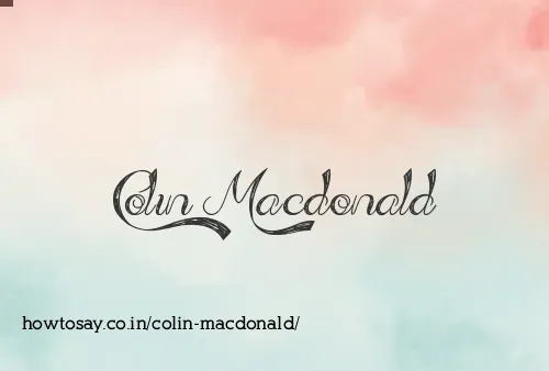 Colin Macdonald