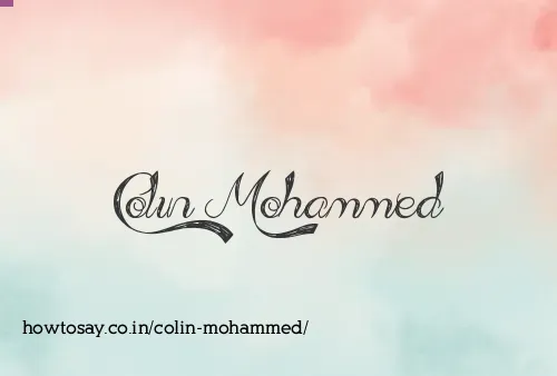 Colin Mohammed
