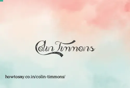 Colin Timmons