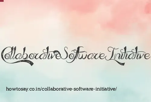 Collaborative Software Initiative