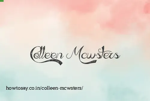 Colleen Mcwsters