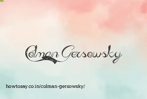 Colman Gersowsky