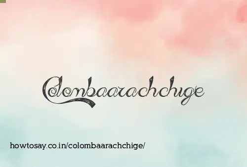 Colombaarachchige