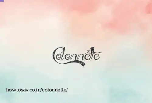 Colonnette