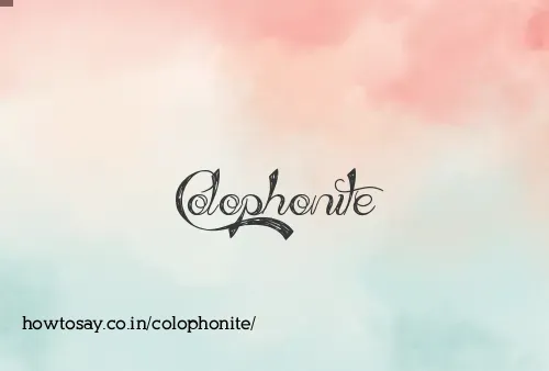 Colophonite