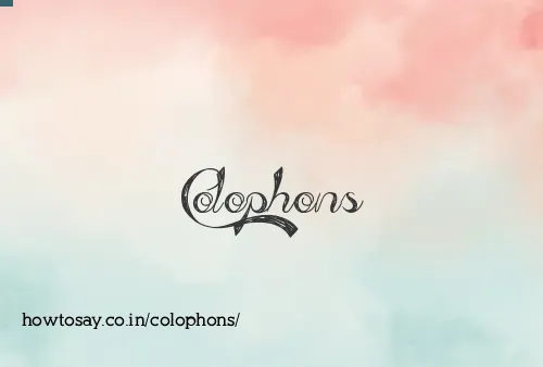 Colophons