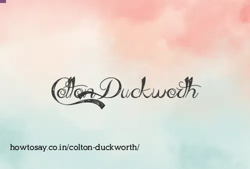 Colton Duckworth