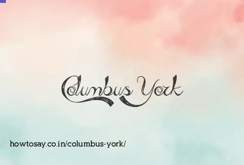Columbus York