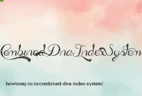 Combined Dna Index System
